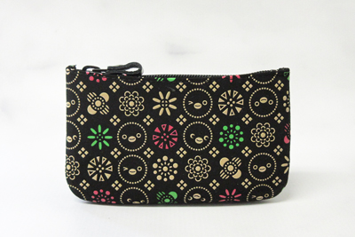 Suicaのペンギン更紗Fleur　小銭入