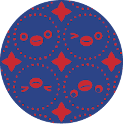 カラー：紺革×赤漆